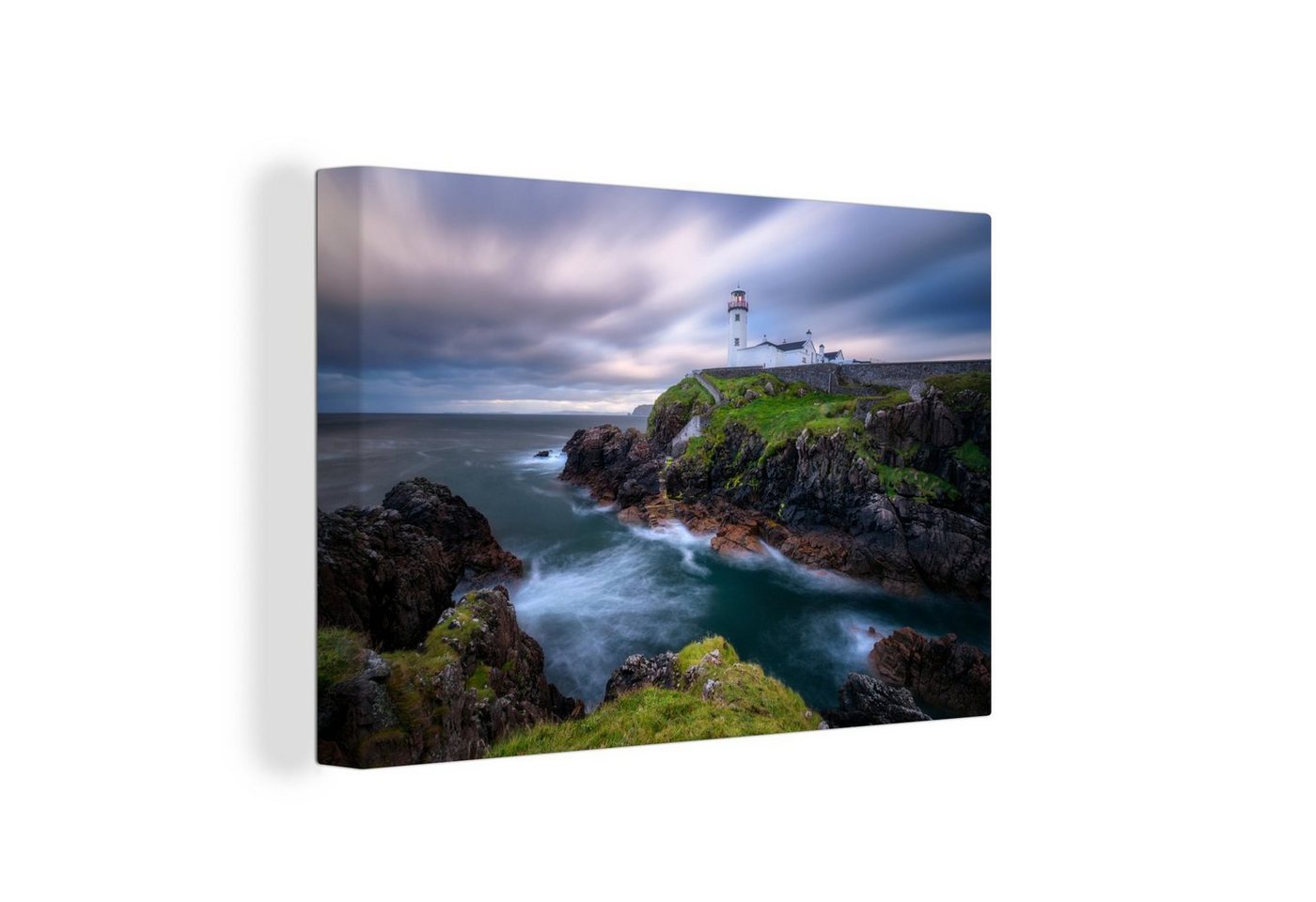 OneMillionCanvasses® Leinwandbild Leuchtturm von Fanad in Irland, (1 St), Wandbild Leinwandbilder, Aufhängefertig, Wanddeko, 30x20 cm von OneMillionCanvasses®