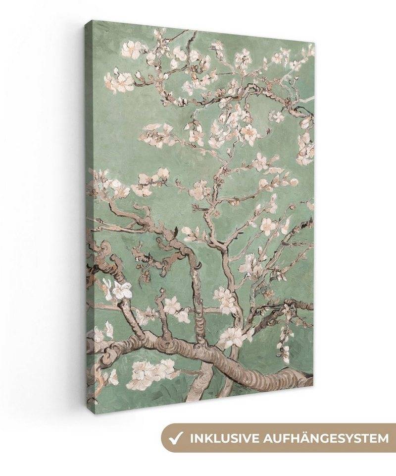 OneMillionCanvasses® Leinwandbild Mandelblüte - Kunst - Van Gogh - Grün, (1 St), Leinwand Canvas Wandbild, Wanddekoration 20x30 cm von OneMillionCanvasses®
