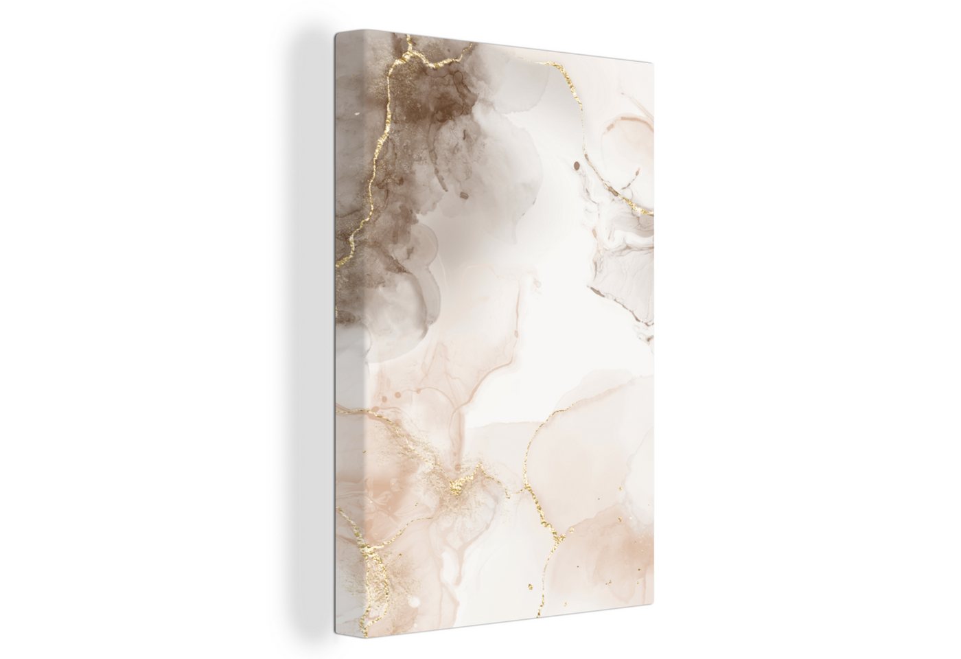 OneMillionCanvasses® Leinwandbild Marmor - Gold - Linie, Fotodruck (1 St), Leinwand Canvas Wandbild, Wanddekoration 20x30 cm von OneMillionCanvasses®
