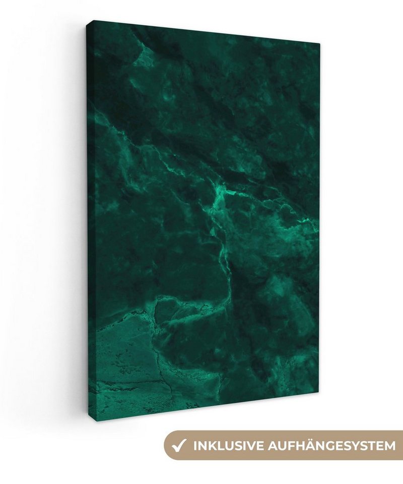 OneMillionCanvasses® Leinwandbild Marmor - Limone - Grün - Strukturiert - Marmoroptik, (1 St), Leinwand Canvas Wandbild, Wanddekoration 20x30 cm von OneMillionCanvasses®