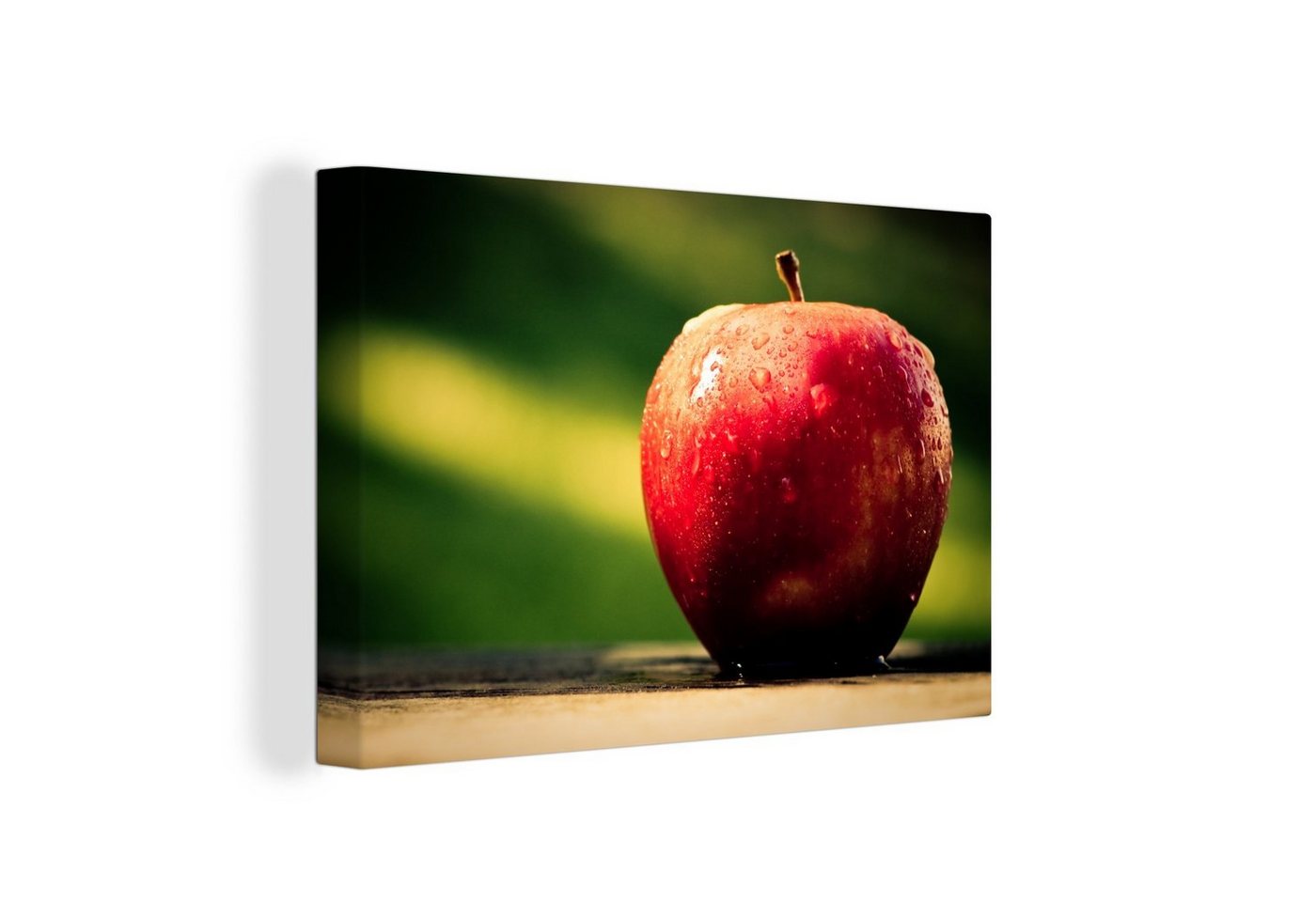 OneMillionCanvasses® Leinwandbild Obst - Rot - Apfel, (1 St), Wandbild Leinwandbilder, Aufhängefertig, Wanddeko, 30x20 cm von OneMillionCanvasses®