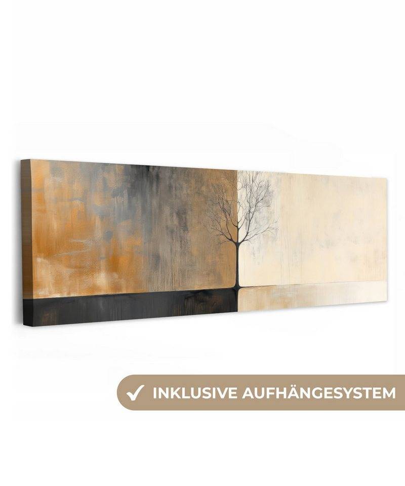 OneMillionCanvasses® Leinwandbild Panorama Baum - Ebenen - Äste - Farbverlauf, Fotodruck (1 St), Wandbild, Deko Schlafzimmer Wohnzimmer Flur 60x20 cm von OneMillionCanvasses®