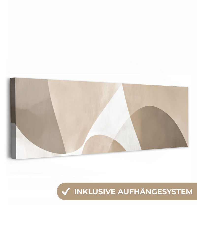 OneMillionCanvasses® Leinwandbild Panorama Ovale Formen - Transparent - Weicher Übergang, Fotodruck (1 St), Wandbild, Deko Schlafzimmer Wohnzimmer Flur 60x20 cm von OneMillionCanvasses®