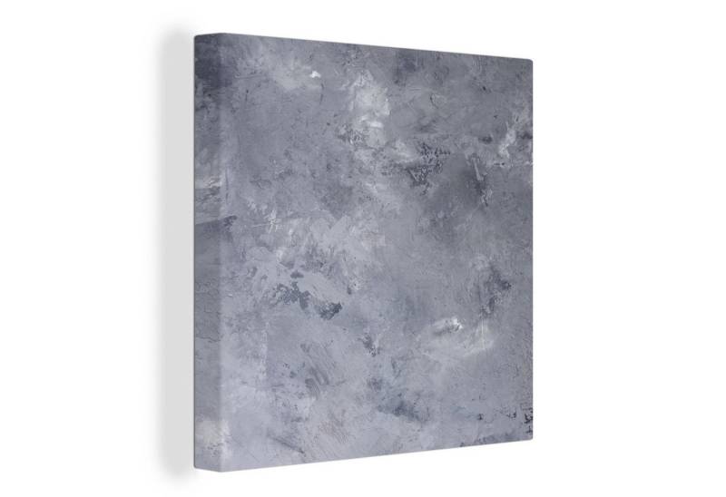 OneMillionCanvasses® Leinwandbild Schiefer - Beton - Retro - Strukturen - Grau - Rustikal, (1 St), Wandbild, Deko Schlafzimmer Wohnzimmer Flur 20x20 cm von OneMillionCanvasses®