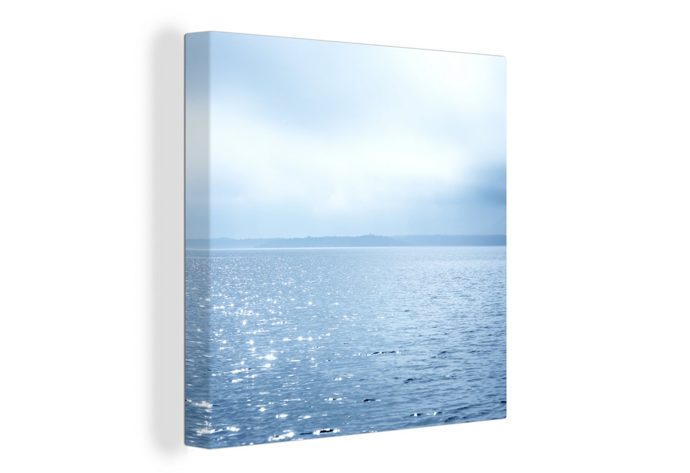 OneMillionCanvasses® Leinwandbild Sommer - Meer - Berge, (1 St), Leinwand Bilder für Wohnzimmer Schlafzimmer von OneMillionCanvasses®