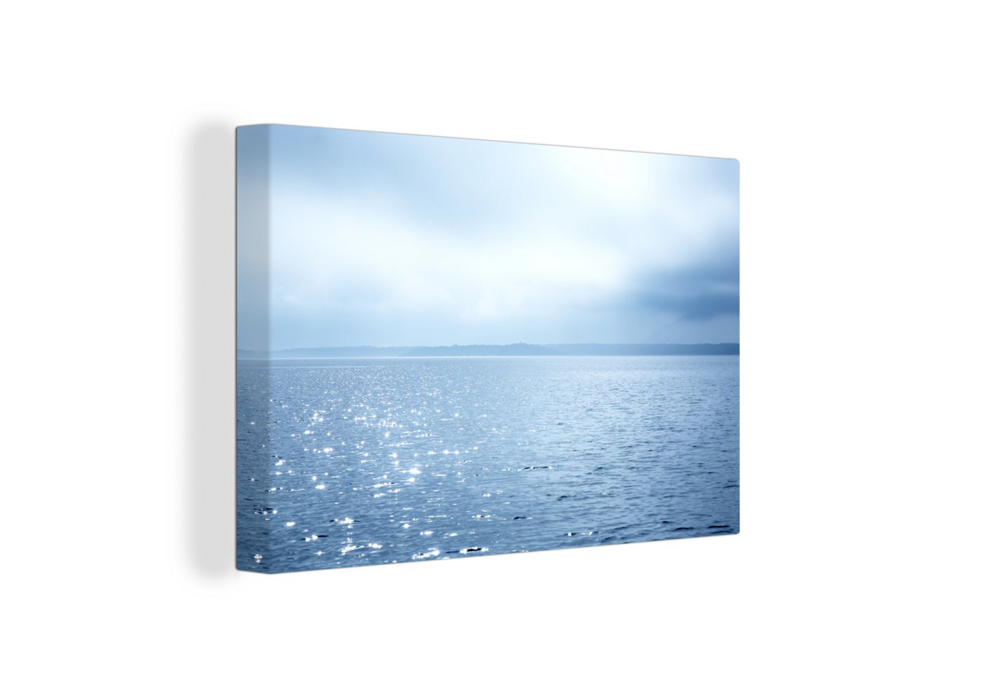 OneMillionCanvasses® Leinwandbild Sommer - Meer - Berge, (1 St), Wandbild Leinwandbilder, Aufhängefertig, Wanddeko, 30x20 cm von OneMillionCanvasses®