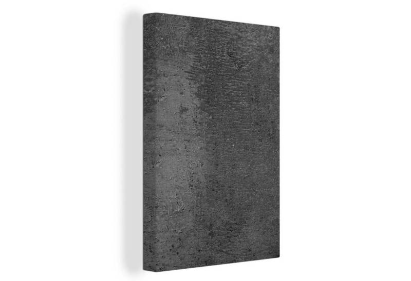 OneMillionCanvasses® Leinwandbild Strukturiert - Beton - Grau - Industriell - Rustikal, (1 St), Leinwand Canvas Wandbild, Wanddekoration 20x30 cm von OneMillionCanvasses®