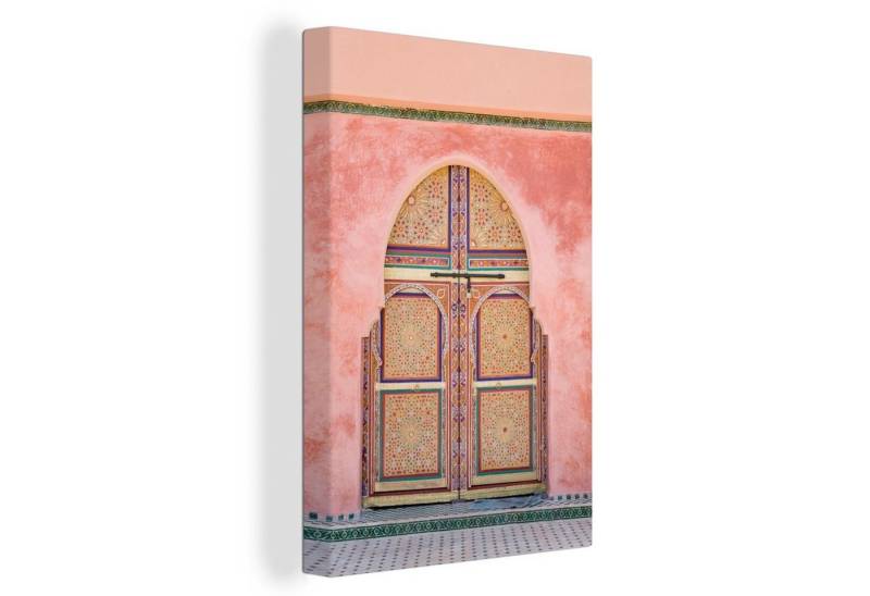 OneMillionCanvasses® Leinwandbild Tür - Marrakech - Rosa, Fotodruck (1 St), Leinwand Canvas Wandbild, Wanddekoration 20x30 cm von OneMillionCanvasses®
