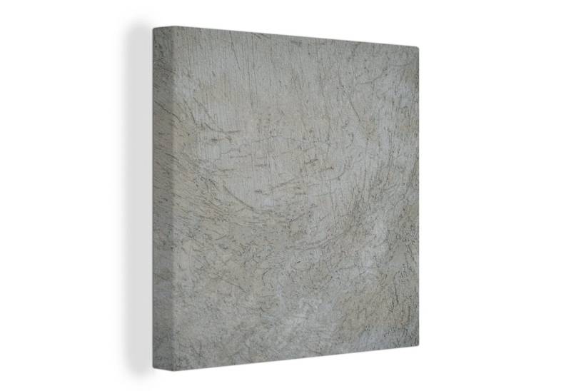 OneMillionCanvasses® Leinwandbild Wand - Zement - Grau - Beton, (1 St), Wandbild, Deko Schlafzimmer Wohnzimmer Flur 20x20 cm von OneMillionCanvasses®