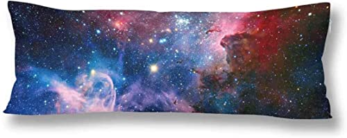 OneMtoss Nebel Galaxie Raum Körper Kissenbezug Fall Dekorative Kissen lebensgroßen Kissenbezug Peach Skin 40 x 145 cm von OneMtoss