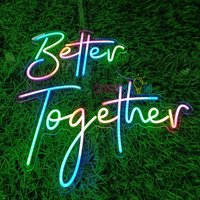 Custom Rgb Neon Schild Better Together Party Wechselnde Farbe Acryl Flex Led Led Led-Licht Meter Deko von OneNeon