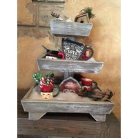 Solides Hartholz Tablett Mit 3 Ebenen von OneSouthernVestige