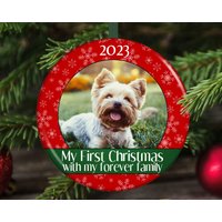 Das Erste Weihnachtsornament Des Hundes, Das Weihnachten Der Katze, Mein Erstes Mit Meiner Forever-Familie, Furever-Familie, Welpen von OneStopOrnamentShop
