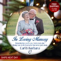 Großeltern-Memorial Weihnachtsverzierung, Gedenkstätte Für Zwei Personen, in Liebevoller Erinnerung Großeltern-Memorial Weihnachtsverzierung, Gedenkstätte Für Zwei Personen, in Liebevoller Erinnerung von OneStopOrnamentShop