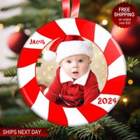 Personalisierte Pfefferminz-Weihnachtsverzierung, Benutzerdefinierte Fotoverzierung Für Kinder Oder Familien Personalisierte Pfefferminz-Weihnachtsverzierung, Benutzerdefinierte Fotoverzierung Für Kinder Oder Familien von OneStopOrnamentShop