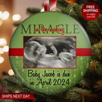 Personalisierte Ultraschall Foto Weihnachtsverzierung, Individuelles Geschenk Für Eltern, Die Ein Baby Erwarten von OneStopOrnamentShop