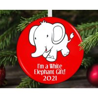 Weißer Elefant Geschenk - Weihnachtsschmuck Weißer Elefant Geschenk - Weihnachtsschmuck von OneStopOrnamentShop