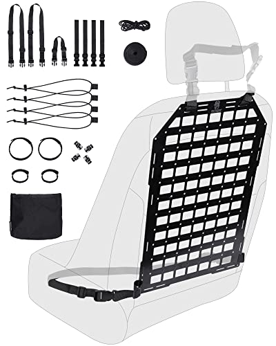 OneTigris Auto Rückenlehnenschutz, Taktischer Molle Auto Organizer Starre MOLLE-Platte für die modulare Lagerung & Anzeige von Ausrüstung, Fiberglas, 1 Packung von OneTigris