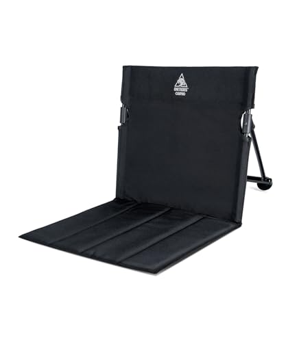 OneTigris Bodenstuhl mit Rückenlehne, Campingstuhl faltbar, Rückenlehne Strand, Kleiner klappbarer Strandsitz für Camping, Wandern und Outdoor (70 x 43 x 41 cm) von OneTigris