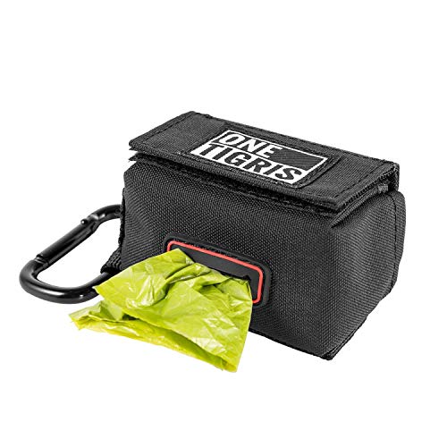 OneTigris Verbesserte Mini Kotbeutelspender für Hunde Katze Poop Bag & Baby Wickeltasche (Schwarz) |MEHRWEG Verpackung von OneTigris
