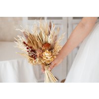 Pampas Gras Bouquet Konservierte Blumen Getrocknete Bouquet, Wohnkultur, Palm Speer, Natürliche Blume Blumenarrangement, Kleines Mittelstück von OneTreeBridal