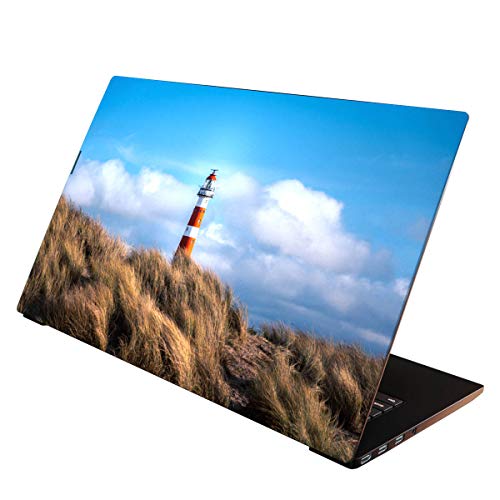 / Folie Sticker Aufkleber Skin Schutzfolie für Notebook Laptop/exklusives Design (Leuchtturm, 15-17 zoll) von OneWheel