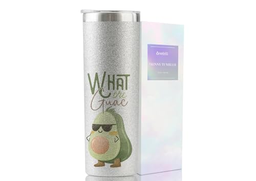 Onebttl Avocado-Geschenke für Frauen, niedliche Avocado-Becher, Kaffeetasse, einzigartige Geburtstags- und Weihnachts-Tasse für sie, 590 ml, What the Guac von Onebttl