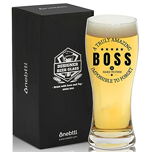 Boss Gifts for Men, Bierglas für Chef, 425 ml, Bierkrug, perfekte Geschenkidee für Männer/Männer am Boss Tag, Geburtstag, Weihnachten, Wertschätzung, Büro – erstaunlich Boss Gifts for Men, Bierglas für Chef, 425 ml, Bierkrug, perfekte Geschenkidee für Männer/Männer am Boss Tag, Geburtstag, Weihnachten, Wertschätzung, Büro – erstaunlich von Onebttl