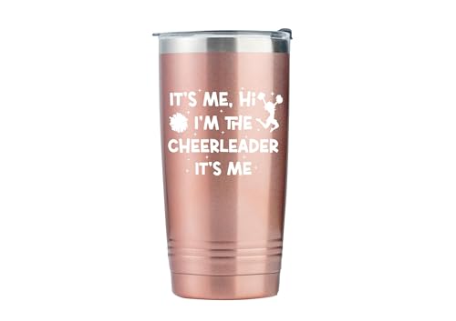 Onebttl Cheerleader-Geschenke für Mädchen und Frauen, isolierter Edelstahl-Becher mit Strohhalm, Deckel, Geschenk für Cheerleading, Trainer oder Cheer Squad, It's Me, Roségold von Onebttl