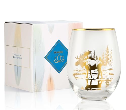 Onebttl Elch-Geschenke für Männer und Frauen, Geschenk für Elchliebhaber zum Nationalen Elchtag, Geburtstag und Weihnachten, 482 ml, Weinglas ohne Stiel Onebttl Elch-Geschenke für Männer und Frauen, Geschenk für Elchliebhaber zum Nationalen Elchtag, Geburtstag und Weihnachten, 482 ml, Weinglas ohne Stiel von Onebttl