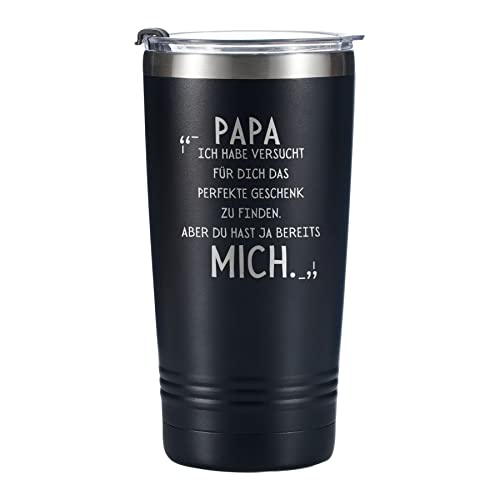 Onebttl Vatertagsgeschenk für Papa, Thermobecher Geschenk für Papa, Vatertag, Geburtstag, Weihnachten, Du HAST JA BEREITS MICH (600ml) von Onebttl