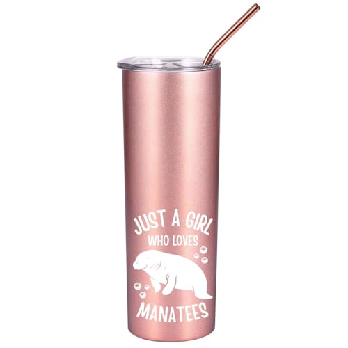 Onebttl Manatee Gifts for Women, Skinny Tumbler with Lid and Straw von Onebttl