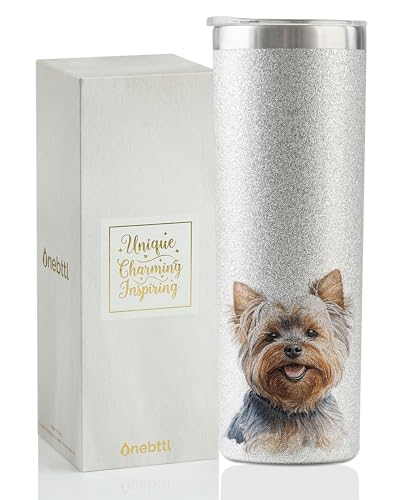 Onebttl Yorkie Gifts for Women on National Yorkie Day, Birthday and Christmas, Stainless Steel Insulated Tumbler - I love my yorkie von Onebttl