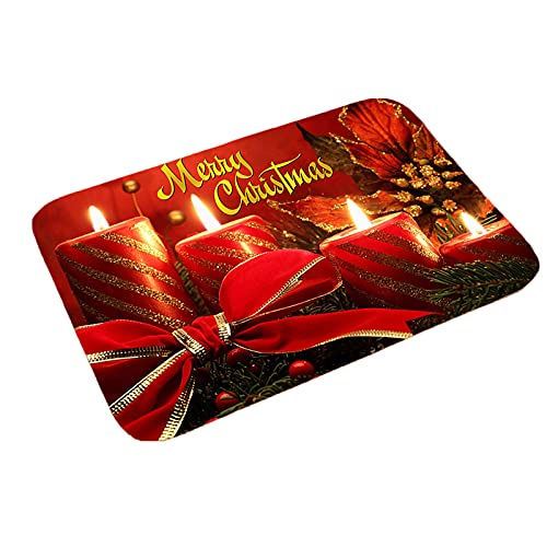 oneforus Badteppiche Badematten Fußmatten Happy Christmas Küchenteppich Teppich für Küche Teppich Esszimmer Wohnen Fußmatte 50 x 80 cm von oneforus