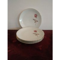 4Er Set Salatteller "Sommerrose" Johann Haviland Bavaria Germany von Onegirlonthego