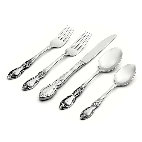 Oneida Louisiana 20-teiliges feines Besteck-Set, Service für 4, 18/8 Edelstahl von Oneida