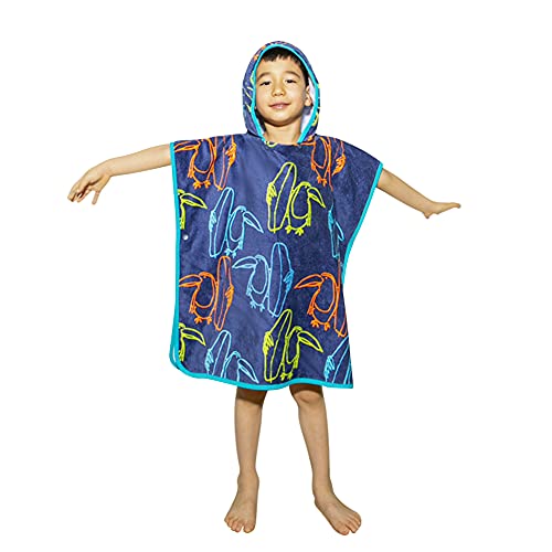 Badeponcho Kinder 100% Baumwolle Kapuzenponchos Kapuzenbadetücher Handtuch mit Kapuzen Kapuzenhandtücher Strandtuch Badetuch Bademantel Schwimmen Weich Warm Daigo Motiv für Jungs von Oneiric P