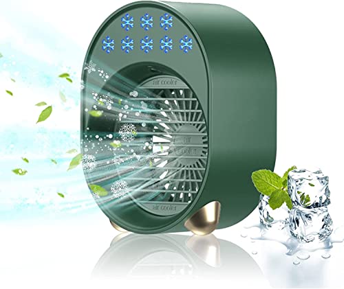 Luftkühler 4 In 1 Verdunstungskühler, Usb Mini Klimaanlage Mit 3600mah Akku, Portable Mobil Klimagerät, Leise Klimaanlage, Luftkühler Mit Wasserkühlung, Raumkühler, Kühlventilator, Mini Ventilator von Oneshlee