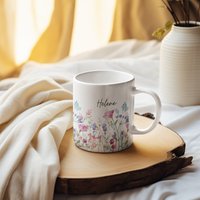 Personalisierte Tasse Mit Name - Blumenmotiv Keramiktasse Geschenk Für Frauen, Mama, Kollegin, Freundin Boho Flower Individuell Personalisierte Tasse Mit Name - Blumenmotiv Keramiktasse Geschenk Für Frauen, Mama, Kollegin, Freundin Boho Flower Individuell von Onfassbaer