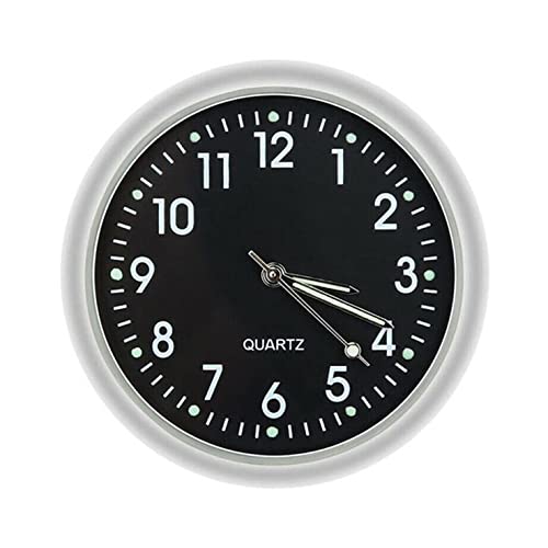 Oniissy Auto Armaturenbrett Uhr, Mini Digital Auto Uhr, Leuchtende Auto Armaturenbrett Lüftung Stick On Time Clock Quarz Analog Uhr - Schwarz von Oniissy