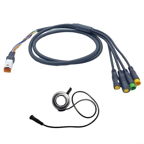 E-Bike-Motorkabel für Bafang-Motoren, 1T4-Kabel, kompatibel mit Bafang M400, G330, G510, M620 Motoren, UART/CAN-Protokoll mit 130-facher Drossel, 1T4 uart + 130 x von Oniissy