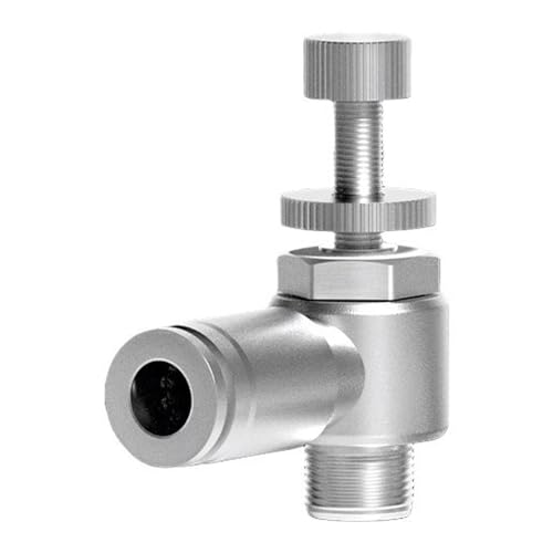 Geschwindigkeitsregelventil mit M5-Gewinde und Schnellverbindungsstücken für Rohrdurchmesser von 1/8 Zoll - 1/2 Zoll, pneumatisches Steuerventil, Drosselklappe (SL6-01) von Oniissy