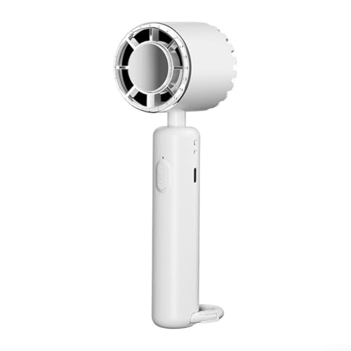 Handventilator, tragbarer Mini-Ventilator 2025 Modell mit 2000 mAh wiederaufladbarem Akku, 3-Gang-Turbo-Kühlung, USB-Ventilator für Reisen, Camping, drinnen und draußen, Weiß (weiß) von Oniissy