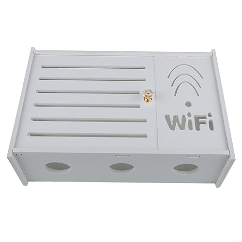 Kabellose Wifi-Aufbewahrungsbox, stanzfreie Wandmontierte TV-Set-Top-Box Router Regal, geeignet für Zuhause, Büro, Wohnzimmer von Oniissy