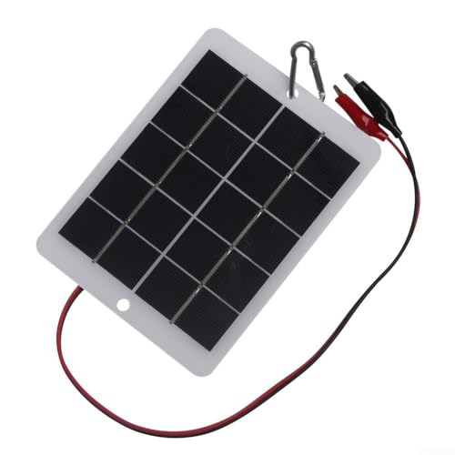 Oniissy 10W 5V Tragbares polykristallines Solarpanel mit Clips für 3,7-5V Batterieladung, wasserdichtes Outdoor-Solarladegerät für Lampen, Ventilatoren, Pumpen, Garten und Straße von Oniissy