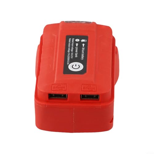 Oniissy 18 V Batterieadapter mit Dual-USB-Konverter und LED-Licht kompatibel mit 48-11-1840 48-11-1828 48-11-1815 Elektrowerkzeug-Akku-Ladegerät für Handy (A) von Oniissy