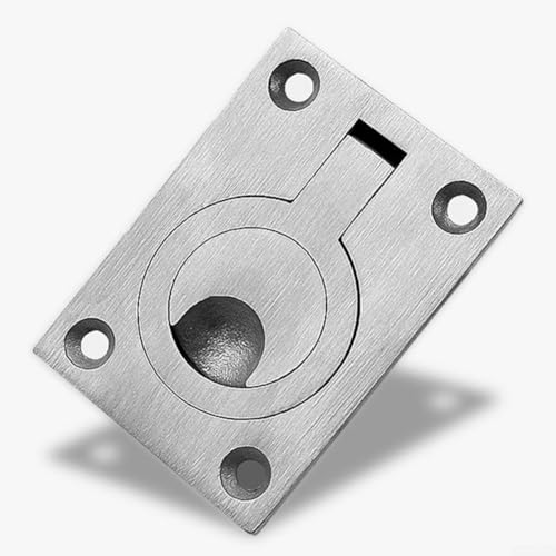 Oniissy 304 Edelstahl bündiger Ringgriff verdeckter unsichtbarer Schranktürgriff eingebettete Einbaubeschläge für Küchenschrank, Kleiderschrank, Möbel (klein) von Oniissy