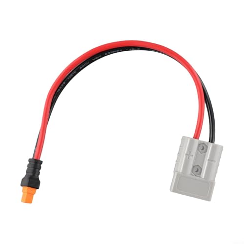 Oniissy 50 A 10 AWG Solarmodul-Adapterkabel für tragbare Kraftstation auf XT60i-Stecker, 600 V 30 cm Verlängerungskabel, kompatibel mit FSP-2-Serie und Außenbereich (30 cm) von Oniissy