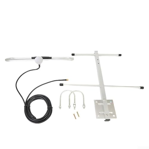 Oniissy 6dBi UHF 433MHz Yagi Richtungsantenne mit Stecker und für 3 m RG58 Kabel, High Gain Outdoor Langstrecken-Kommunikationsantenne für Niveaus und Vermessung von Oniissy