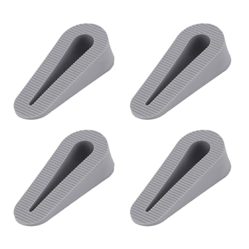 Oniissy 8 Stück Türstopper-Keil-Set, rutschfest, TPR-Gummi, Bodenschutz, Türhalter für den Innen- und Außenbereich, Schwarz / Grau (Grau) von Oniissy